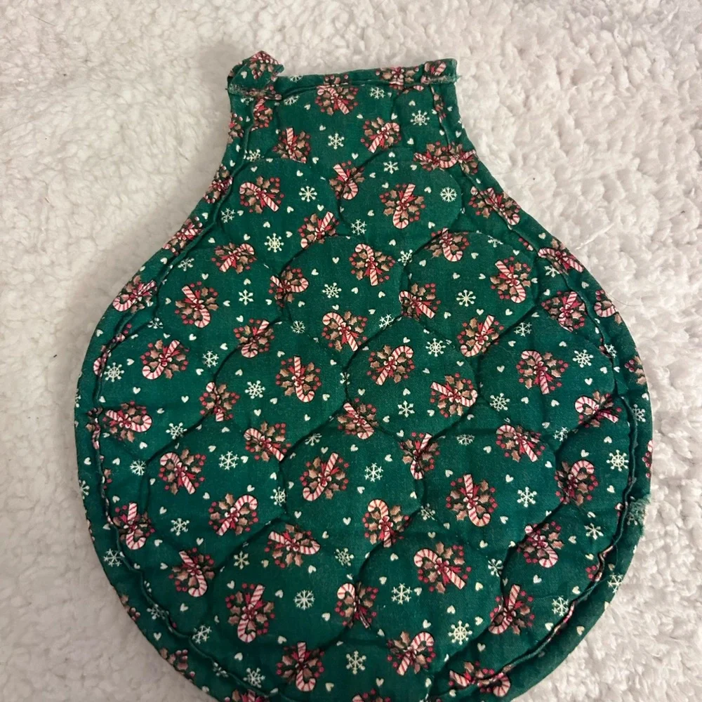 Vintage-Style Santa 'Ho Ho Ho' Holiday Potholder - Red & Green